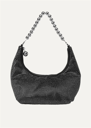 Crystalized pyramid pouch bag Black Stine Goya 